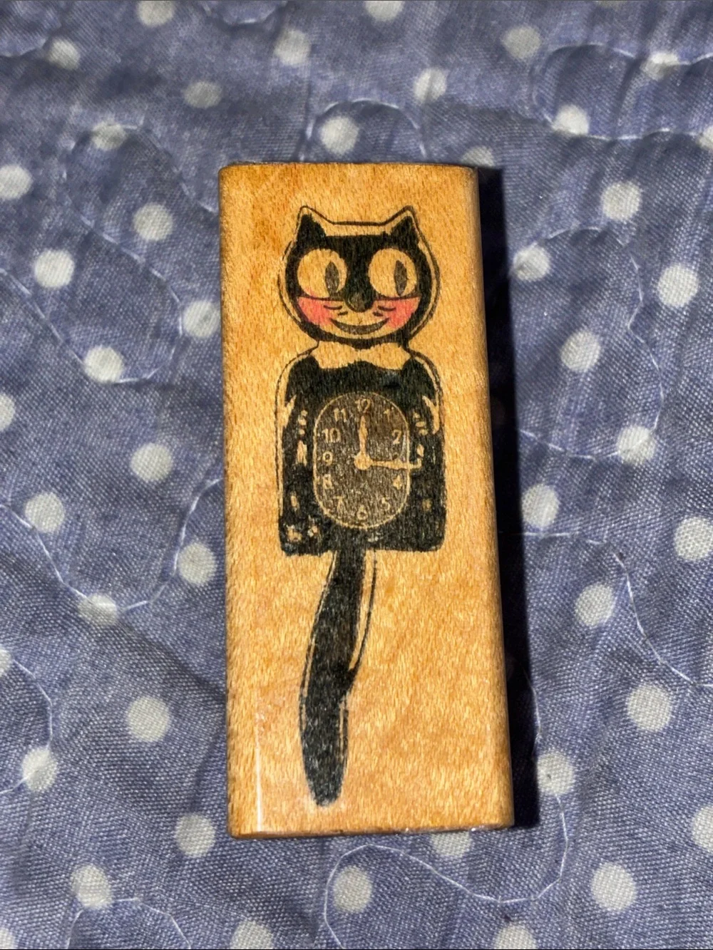 Wood Block Cat Stamps set of 4 - Claudia Rose, Stamp Happy, Fruit Basket Upset